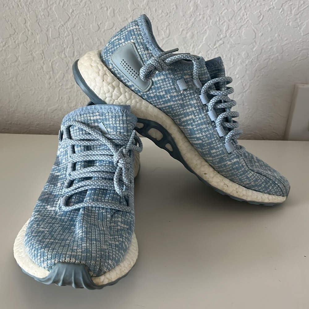 adidas men’s Running Shoes Size 7.5 Light Blue W8.5 - Picture 2 of 6